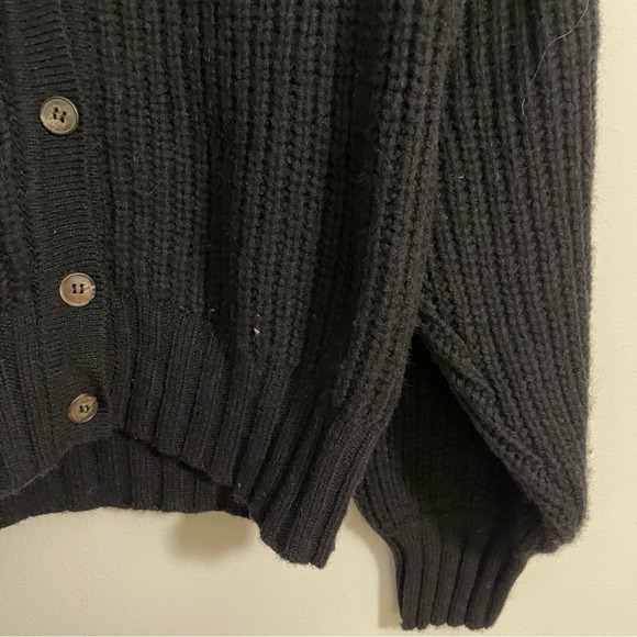 Something Navy‎ NavyBlue Chunky Cardigan with Collar Oversized size XS - Picture 3 of 6